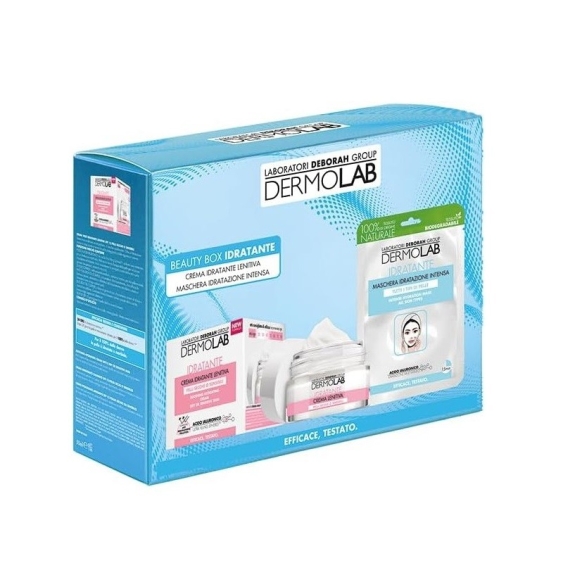 Dermolab Beauty Box Idratante Crema Viso Idratante Lenitiva 50 ml + Maschera Idratazione Intensa