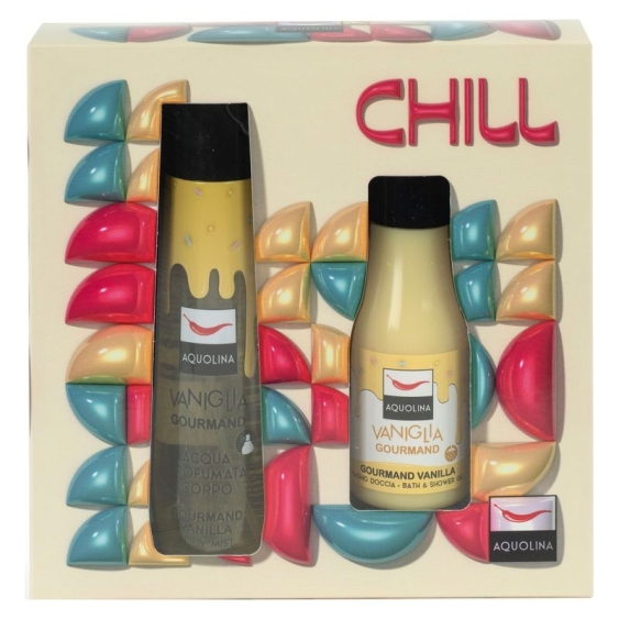 Aquolina Chill Vaniglia Gourmand Acqua Profumata Corpo + Bagno Doccia Cofanetto