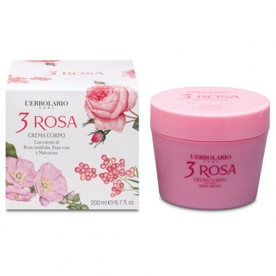 L'Erbolario 3 Rosa Crema Profumata Per Il Corpo 200 ml