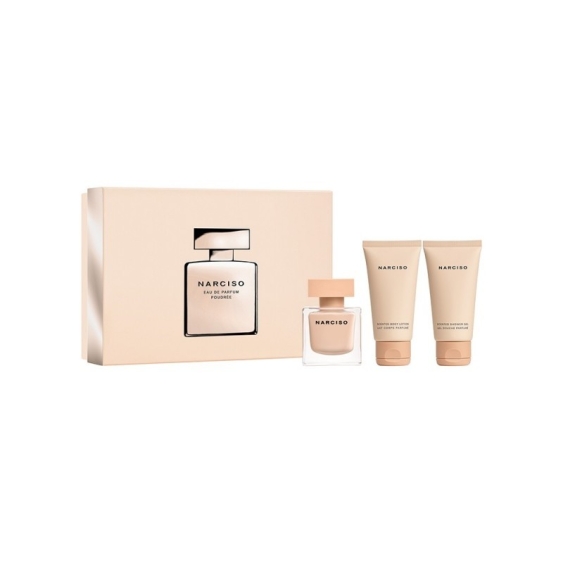 Narciso Rodriguez Poudrée Eau De Parfum 50 ml + Shower Gel 50 ml + Body Lotion 50 ml Cofanetto