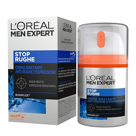 L'Oreal Paris Men Expert Stop Rughe Crema Idratante Anti-Rughe Uomo 50 ml