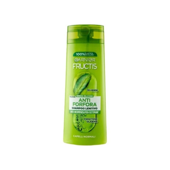 Garnier Fructis Anti Forforfora Shampoo Lenitivo Tè Verde Per Capelli Normali 250 ml