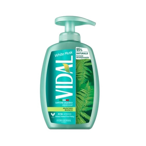 Vidal White Musk Sapone Liquido Muschio Bianco 300 Ml