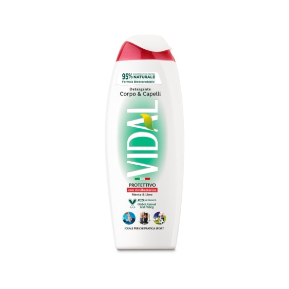 Vidal Detergente Corpo & Capelli Dermoprotettivo Menta & Lime 250 Ml