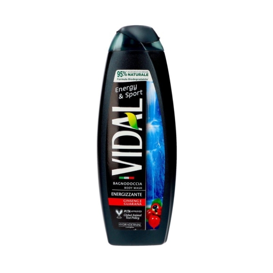 Vidal Energy & Sport Bagnodoccia Energizzante Ginseng E Guaranà 500 Ml
