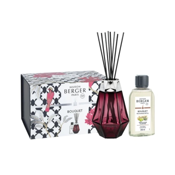 Maison Berger Paris Bouquet Prisme Grenat Diffusore + Ricarica Terre Sauvage 200 Ml