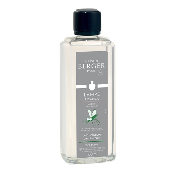 Maison Berger Paris Lampe Anti Zanzare Con Vent D'Océan Ricarica Profumo Per Ambienti 500 Ml