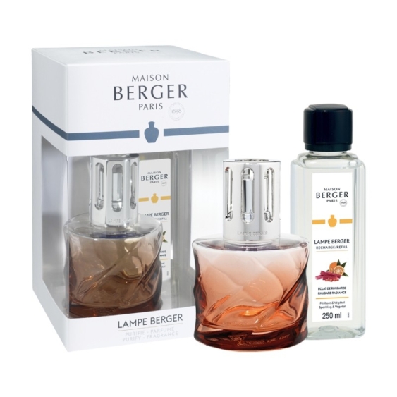 Maison Berger Paris Lampe Berger Spirale Rose Ambre Lampada + Eclat De Rhubarbe 250 Ml