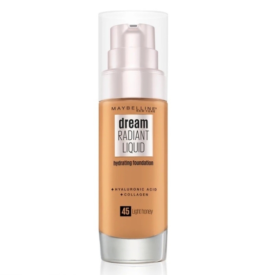 Maybelline Dream Radiant Liquid Fondotinta Idratante - 45 Light Honey