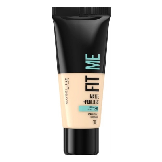 Maybelline Fit Me Matt + Poreless Fondotinta Liquido -100 Warm Ivory