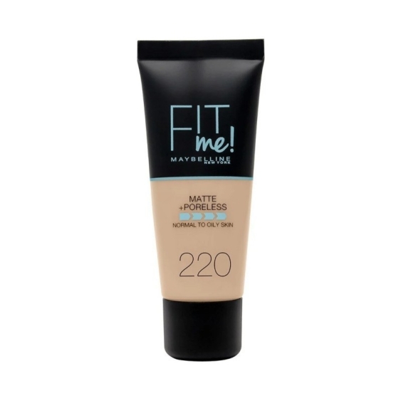 Maybelline Fit Me Matt + Poreless Fondotinta Liquido - 220 Natural Beige