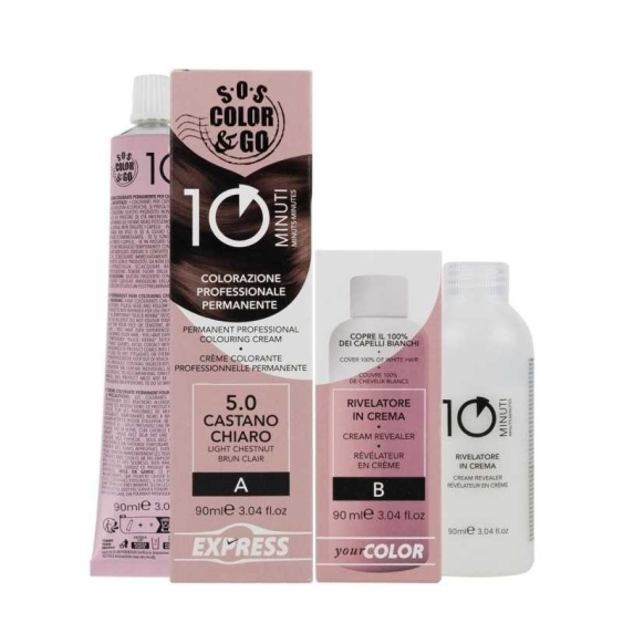 Alama Sos Color&Go Colorazione Permanente In 10 Minuti - 5.0 Castano Chiaro