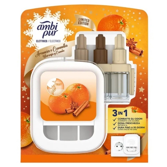 Ambi Pur Starter Kit 3Volution Diffusore Elettrico Con Ricarica - Arancia E Cannella