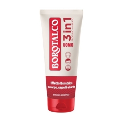 Borotalco Uomo Doccia-Shampoo 3 In 1 Profumo Ambrato 200 ml