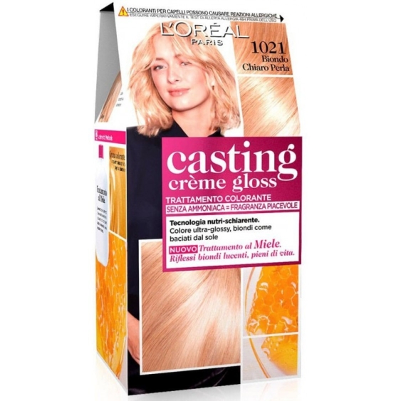 L'Oreal Paris Casting Creme Gloss Colorazione Senza Ammoniaca - 1021 Biondo Chiaro Perla