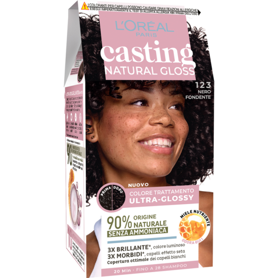 L'Oreal Paris Casting Natural Gloss Colorazione Senza Ammoniaca - 123 Nero Fondente