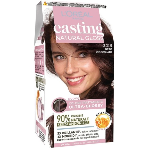 L'Oreal Paris Casting Natural Gloss Colorazione Senza Ammoniaca - 323 Nero Cioccolato
