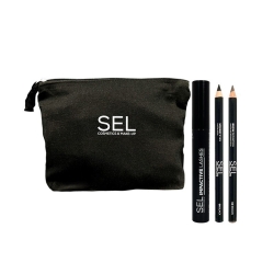 SEL Set Make-Up Occhi Completo 02 - Mascara + Matita Occhi + Matita Sopracciglia + Pochette