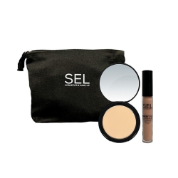 SEL Set Make-Up Viso 02 - Cipria Compatta + Correttore Fluido + Pochette