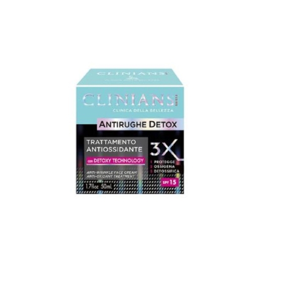 Clinians Antirughe Detox Trattamento Antiossidante SPF15 50 ml