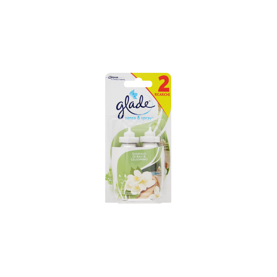 Glade Sense & Spray Profumo Per Ambienti Sandalo Di Bali E Gelsomino 2 Ricariche Da 18 Ml