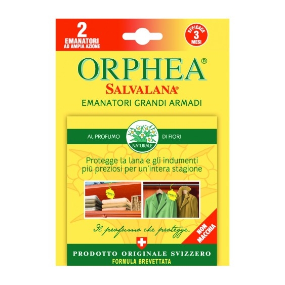 Orphea Salvalana Emanatore Per Grandi Armadi 2 Pezzi Al Profumo Di Fiori