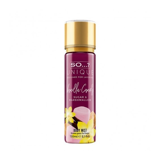 So... Unique Vanilla Candy Sugar & Marshmallow Acqua Corpo Profumata Donna 150 Ml Spray