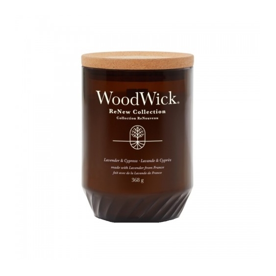 Woodwick Lavender & Cypress Candela Profumata Grande 368 G