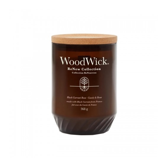 Woodwick Renew Collection Black Currant & Rose Candela Grande 368 G