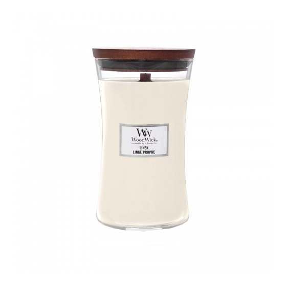 Woodwick Linen Candela Profumata Clessidra Grande 609 G
