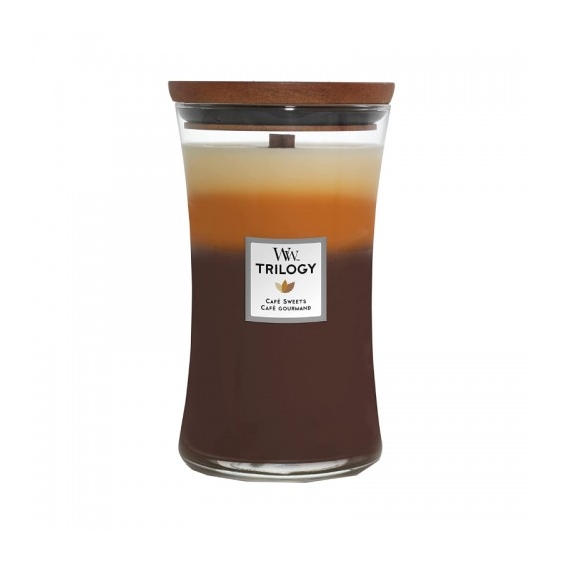 Woodwick Trilogy Cafè Sweets Candela Profumata Large 609 G