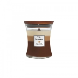 Woodwick Trilogy Cafè Sweets Candela Profumata Media 275 G