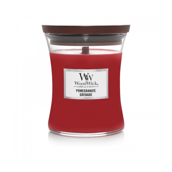 Woodwick Pomegranate Candela Profumata Clessidra Media 275 G