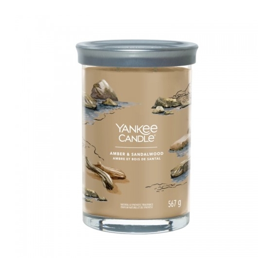 Yankee Candle Amber & Sandalwood Candela Profumata Tumbler Grande 567 G
