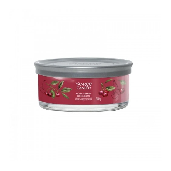 Yankee Candle Black Cherry Candela Tumbler A 5 Stoppini Signature 340 G