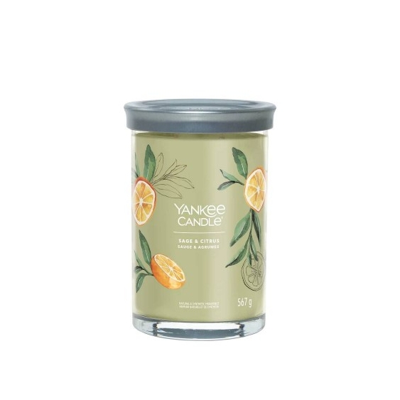 Yankee Candle Sage & Citrus Candela Signature Tumbler Profumata Grande