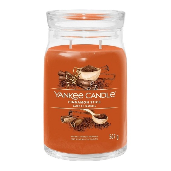 Yankee Candle Cinnamon Stick Candela Signature Jar Profumata Grande