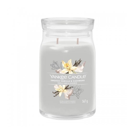 Yankee Candle Smoked Vanilla & Cashmere Candela Signature Profumata In Giara Grande 567 G