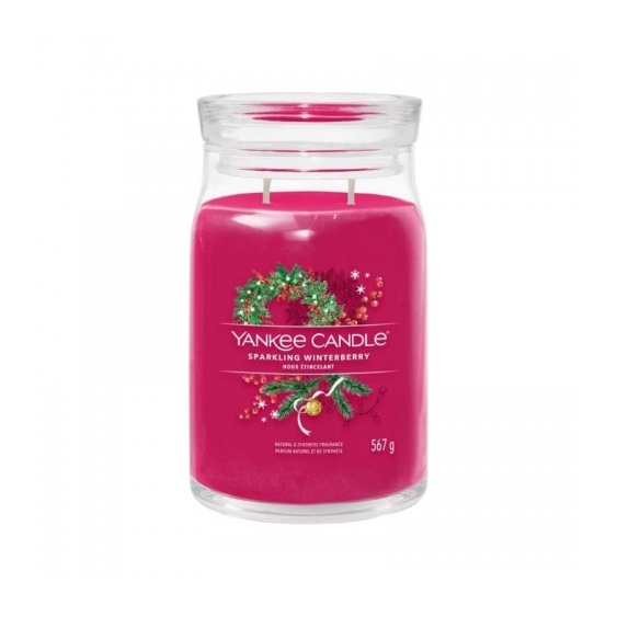 Yankee Candle Sparkling Winterberry Candela Profumata In Giara Grande 567 G