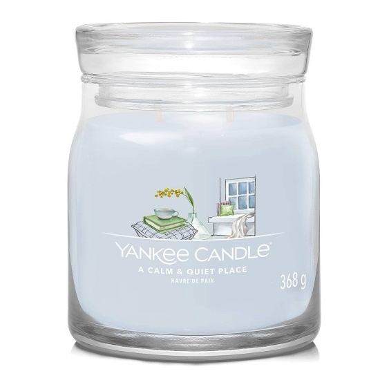 Yankee Candle A Calm & Quiet Place Candela Signature Jar Profumata Media