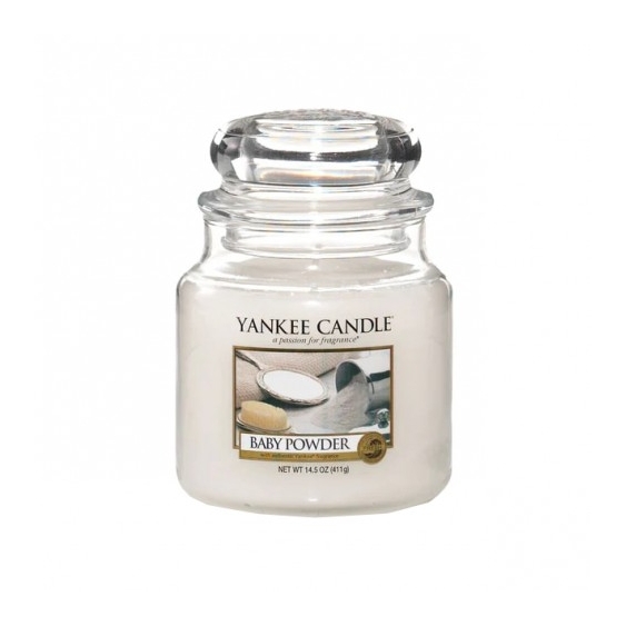 Yankee Candle Baby Powder Candela Profumata In Giara Medium 411 G