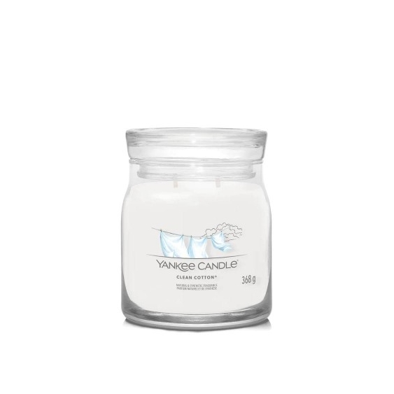 Yankee Candle Clean Cotton Candela Signature Jar Profumata Media