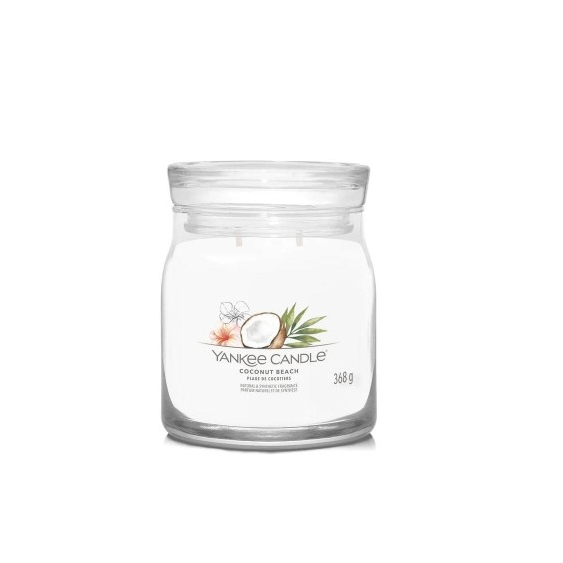 Yankee Candle Coconut Beach Candela Signature Jar Profumata Media