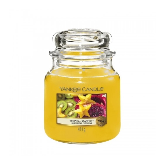 Yankee Candle Tropical Starfruit Candela Profumata In Giara Media 411 G