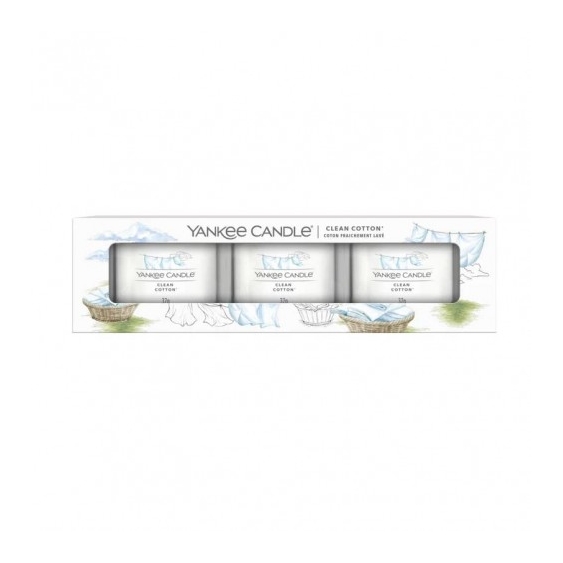 Yankee Candle Soft Blanket 3 Candele Votive In Vetro