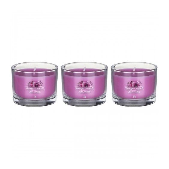 Yankee Candle Wild Orchid 3 Candele Votive In Vetro