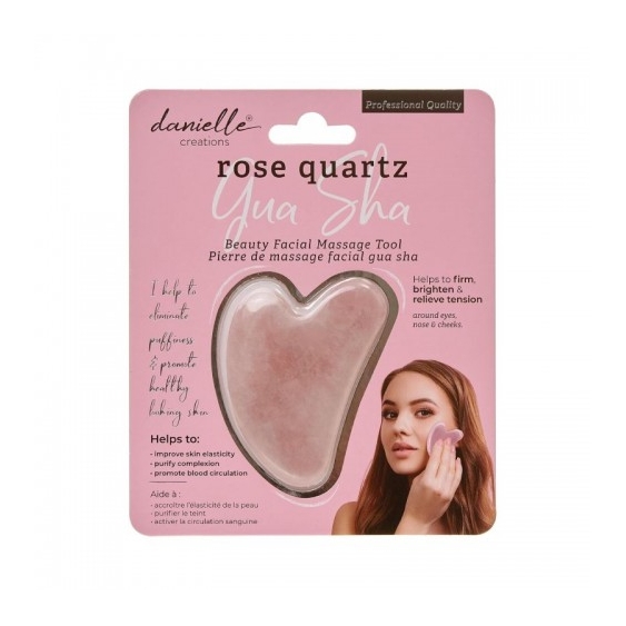 Danielle Creations Gua Sha Quarzo Rosa Strumento Per Massaggio Viso