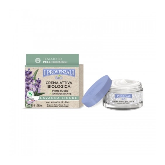 I Provenzali Crema Attiva Biologica Antiossidante E Antirughe Alla Lavanda 50 Ml