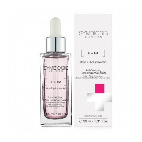 Symbiosis Rosa + Acido Ialuronico Siero Radioso Antiossidante Alla Rosa 30 Ml