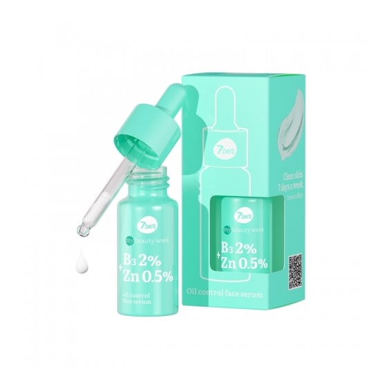 7Days B3 2% + Zn 0,5% Oil Control Face Serum Siero Viso Alla Niacinamide 20 Ml
